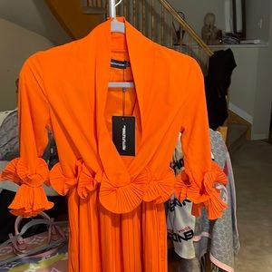 Brand New Prettylittlethings orange coral dress this dress retails for $350